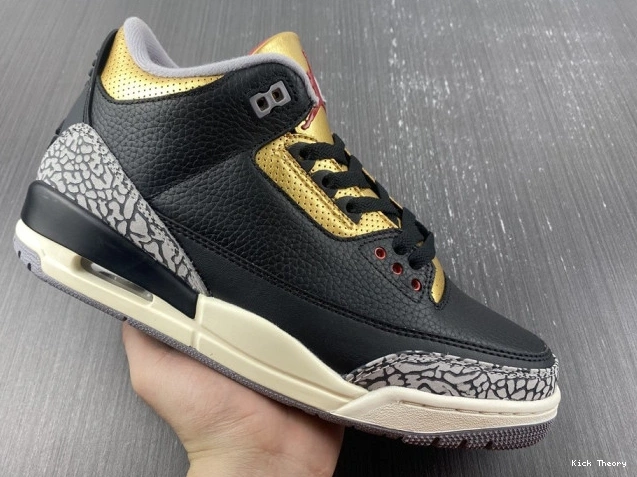 Kick Theory Jordan Air 3 Black Gold CK9246-067 WMNS 0802